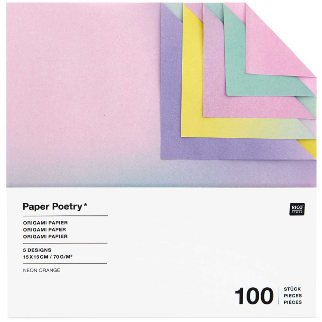 Origami paper Blurry Gradient 15x15 cm 100 sheets