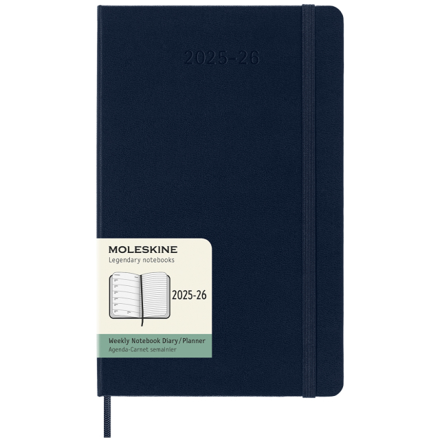Calendar 18M WeekNote Hard Cover Large Sapphire Blue