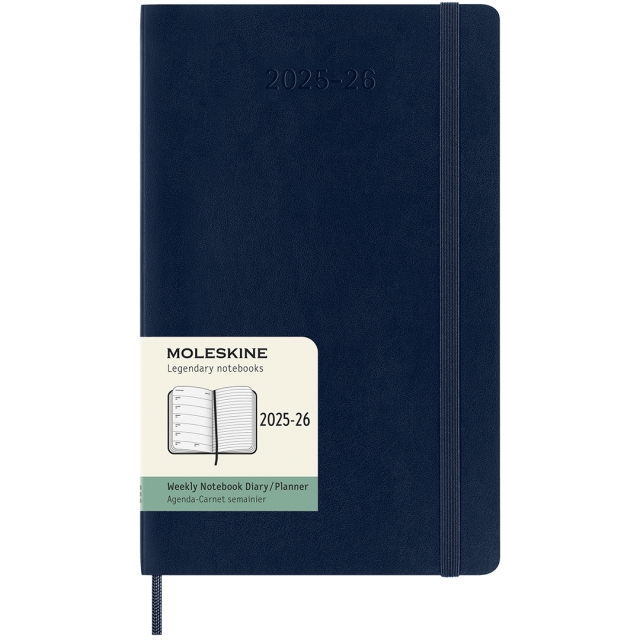Calendar 18M WeekNote Soft Cover Large Sapphire Blue