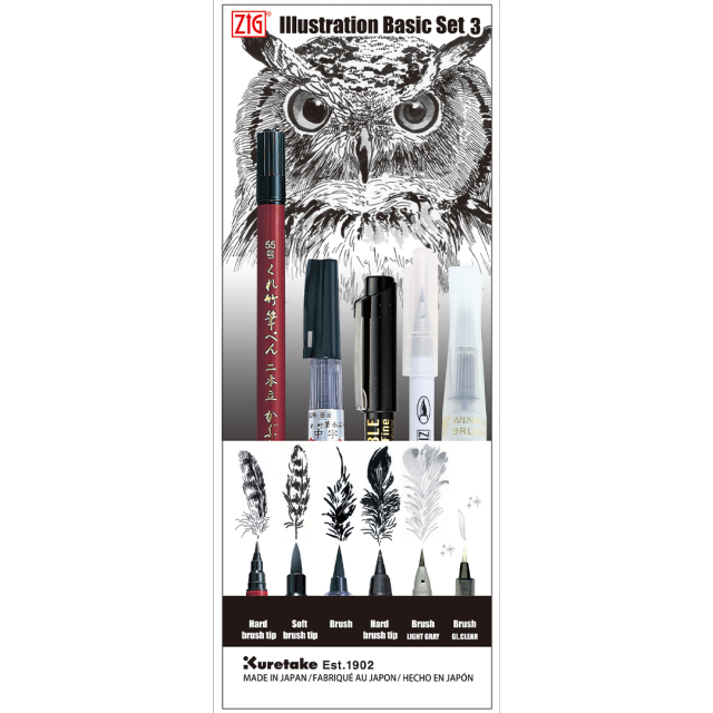 Inktober Illustration Basic Set 5 pcs