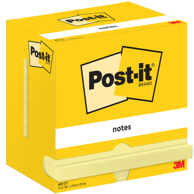 Post-it 76x127 Yellow 12-pack
