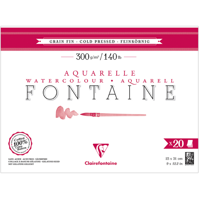Fontaine Watercolor block CP 23x31 cm 300g
