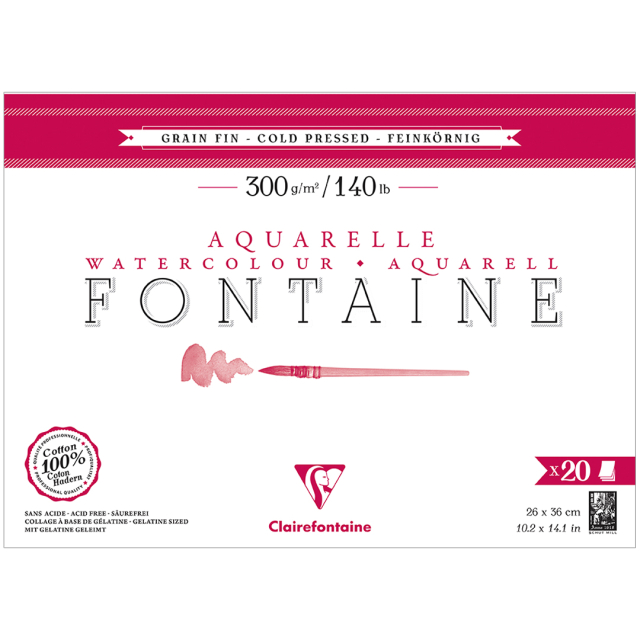 Fontaine Watercolor block CP 26x36 cm 300g
