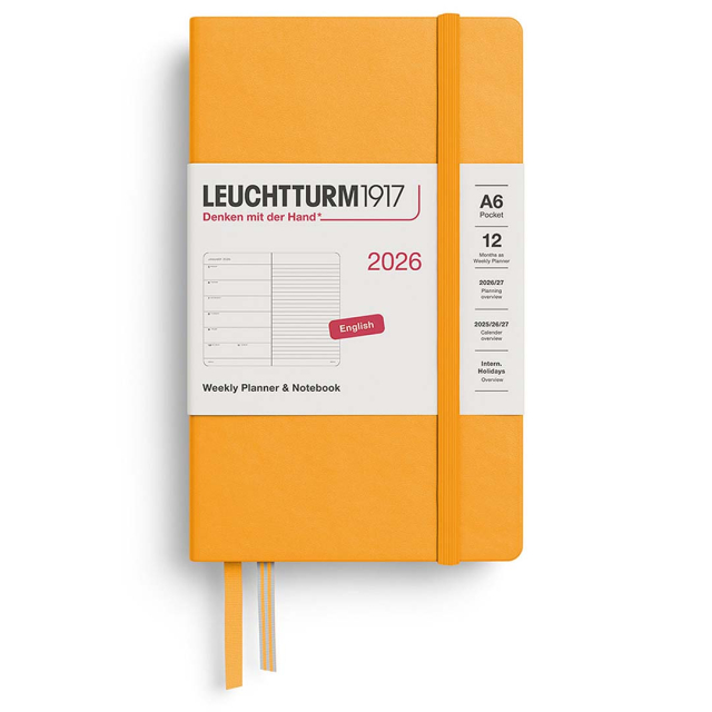 Calendar Weekly Planner & Notebook 2026 A6 Rising Sun