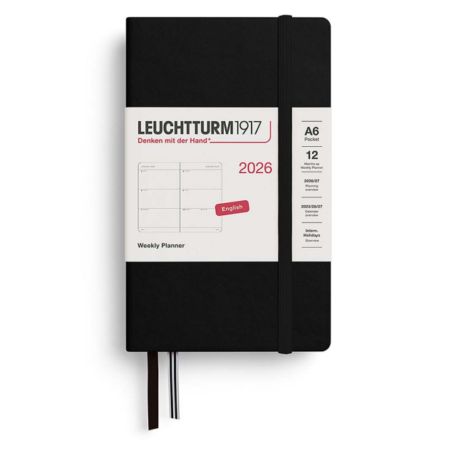 Calendar Weekly Planner 2026 A6 Black