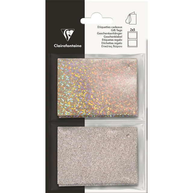 Glitter Label Silver