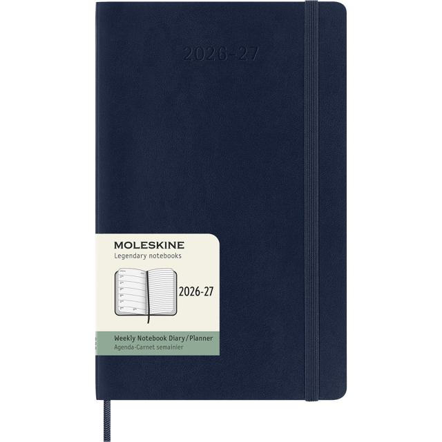 Calendar 18M WeekNote Soft Cover Large Sapphire Blue