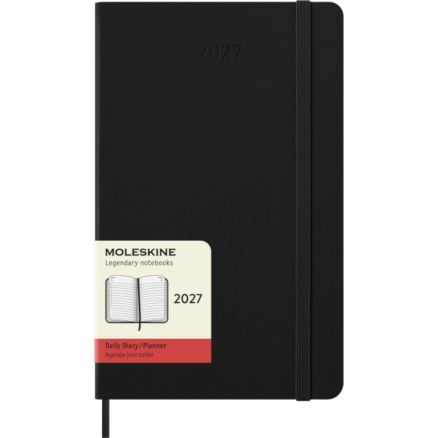 Calendar 12M Daily 2027 Hardcover Large Black