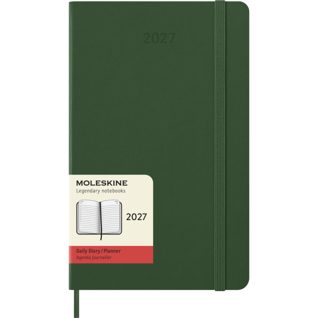 Calendar 12M Daily 2027 Hardcover Large Myrtle Green
