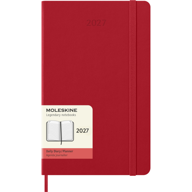 Calendar 12M Daily 2027 Hardcover Large Red