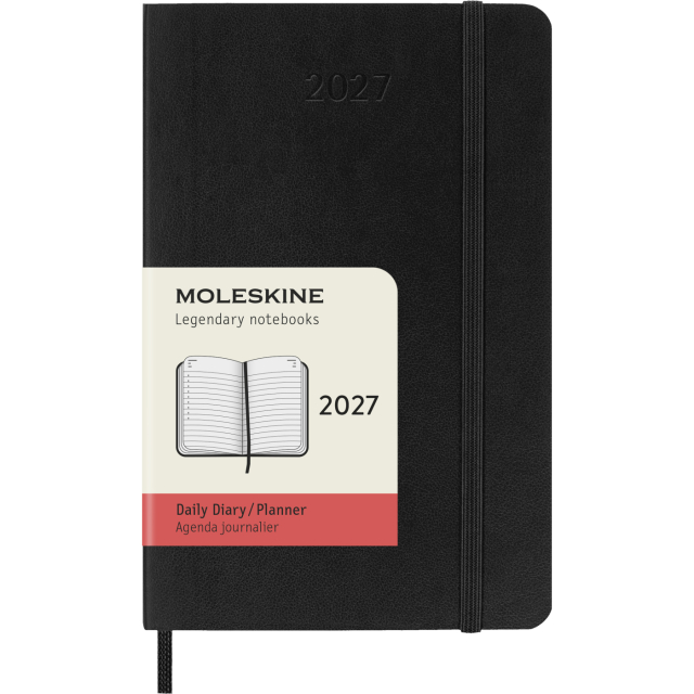 Calendar 12M Daily 2027 Softcover Pocket Black