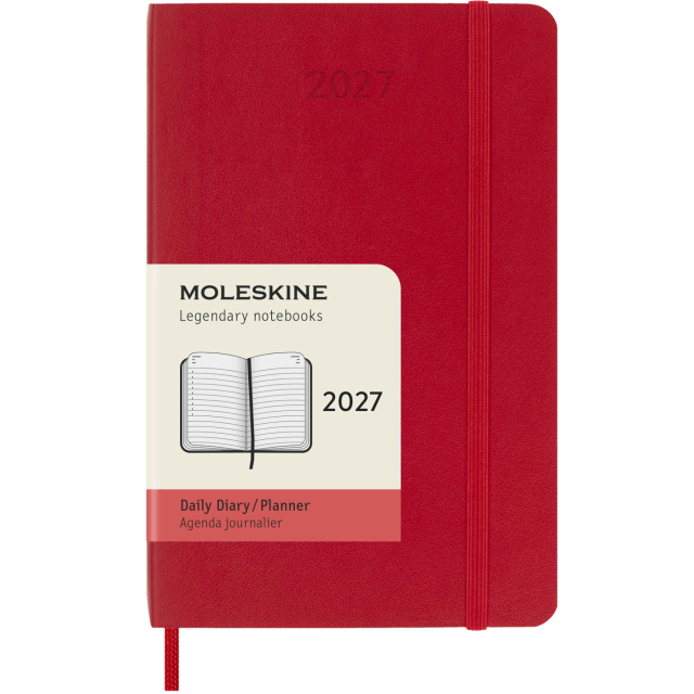 Calendar 12M Daily 2027 Softcover Pocket Red