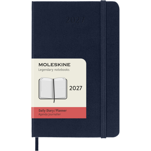 Calendar 12M Daily 2027 Hardcover Pocket Sapphire Blue