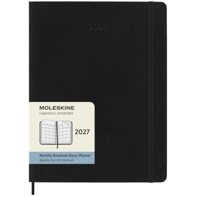 Calendar 12M Monthly 2027 Softcover XL Black