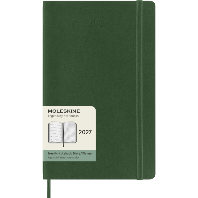 Calendar 12M Weekly Notebook 2027 Softcover Large Myrtle Green 