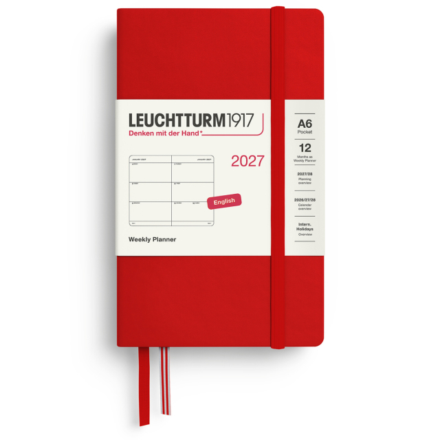 Calendar Weekly Planner 2027 A6 Cherry
