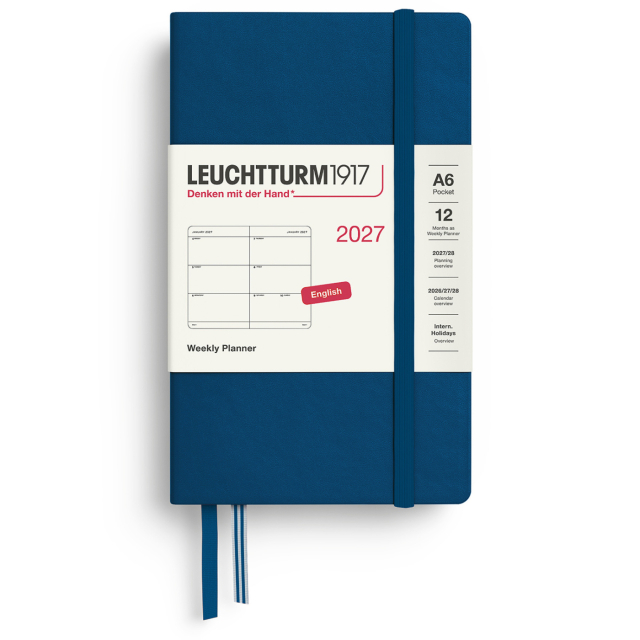 Calendar Weekly Planner 2027 A6 Indigo