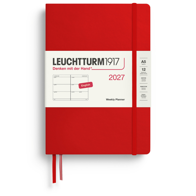 Calendar Weekly Planner 2027 A5 Cherry