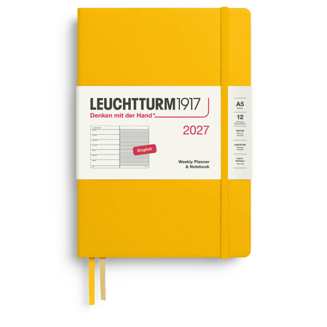 Calendar Weekly Planner & Notebook 2026 A5 Sunflower
