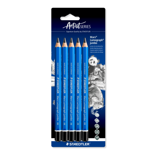 Pencil Mars Lumograph Jumbo set of 5