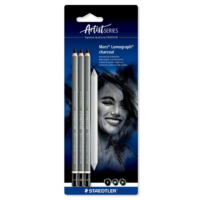 Charcoal pencil Mars Lumograph Set