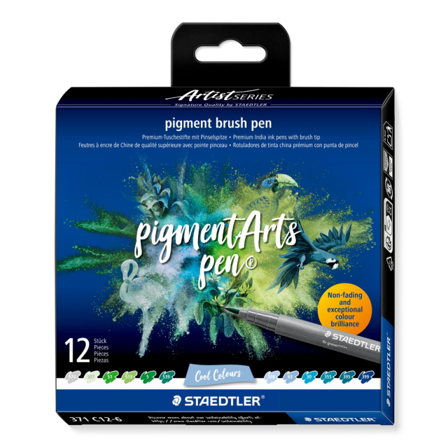 Pigment Arts Brush Pen set of 12 Cool