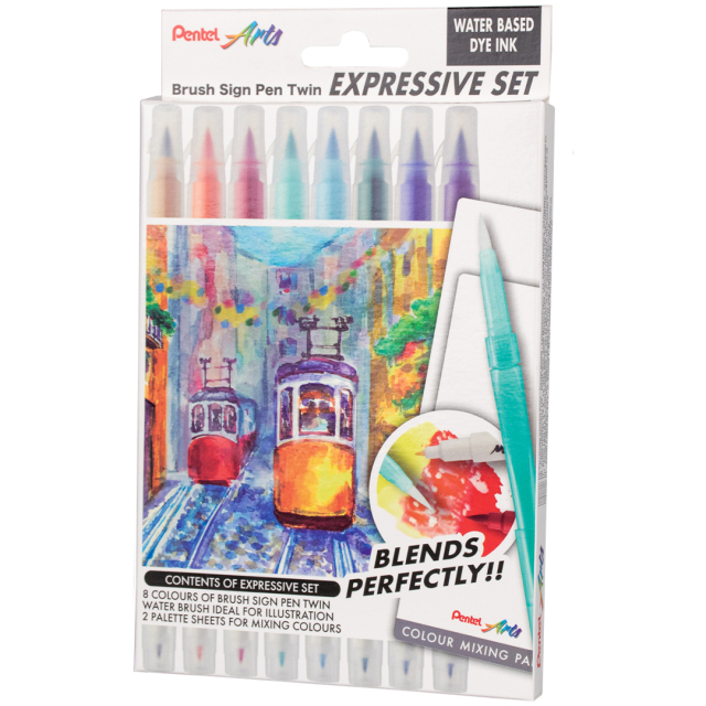 Brush Sign Pen Twin Expressive Set