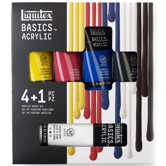 Basics Acrylic Paint Set 4x75 ml + 1x118 ml