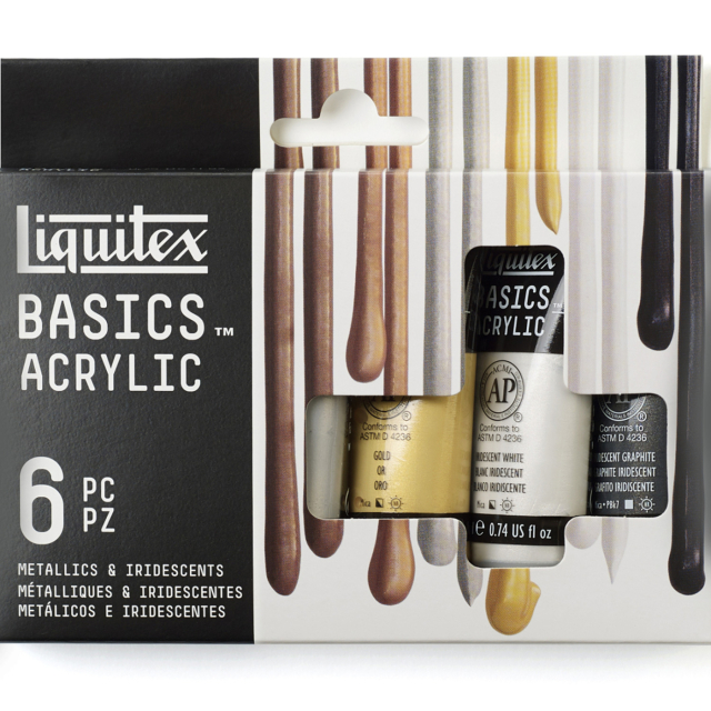 Acrylic paint Metallic & Iridescent Set Tubes 6x22 ml