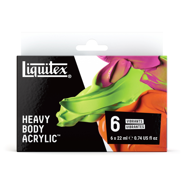 Acrylic Paint Heavy Body Vibrant Set 6x22 ml