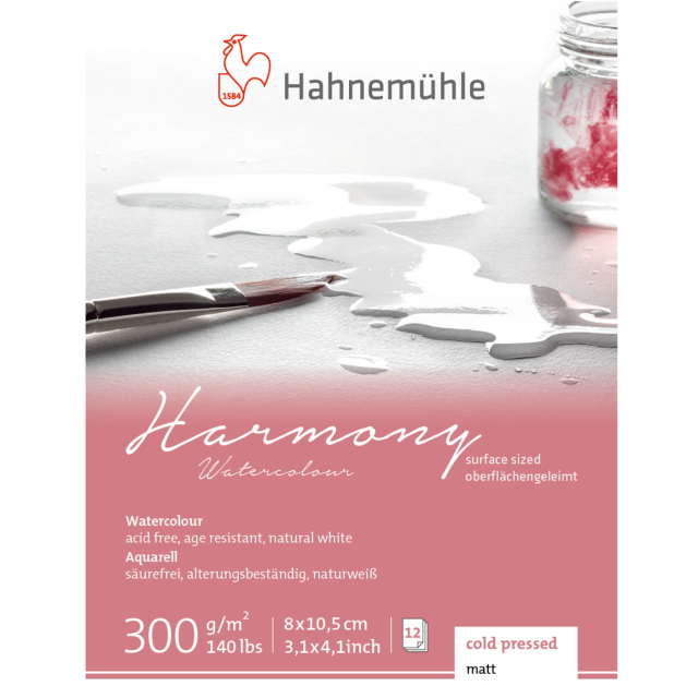 Watercolour Paper Harmony 300g 8 x 10,5 cm