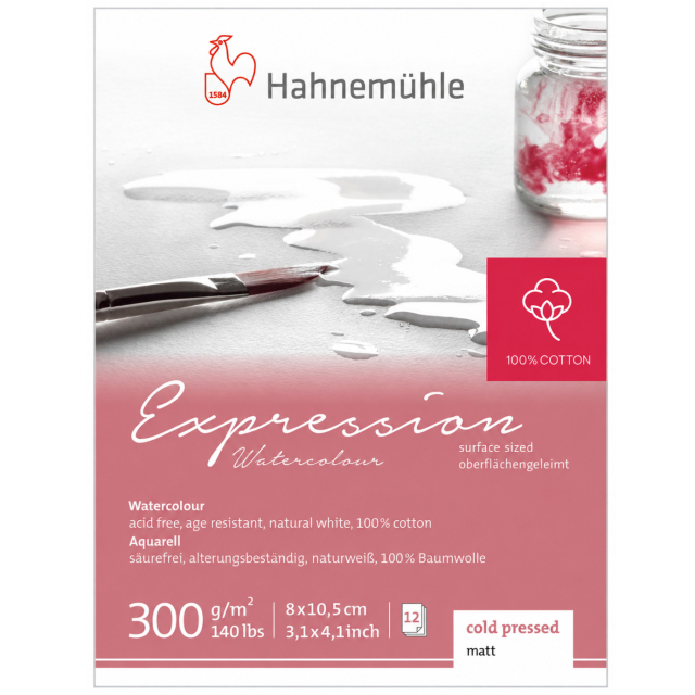 Water Colour Pad Expression 300 g Matt 8 x 10,5 cm 