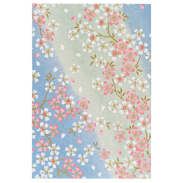 Notebook Goshuincho Blue Flower