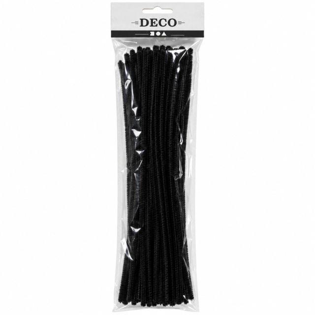 Chenille 30 cm 25-pack Black