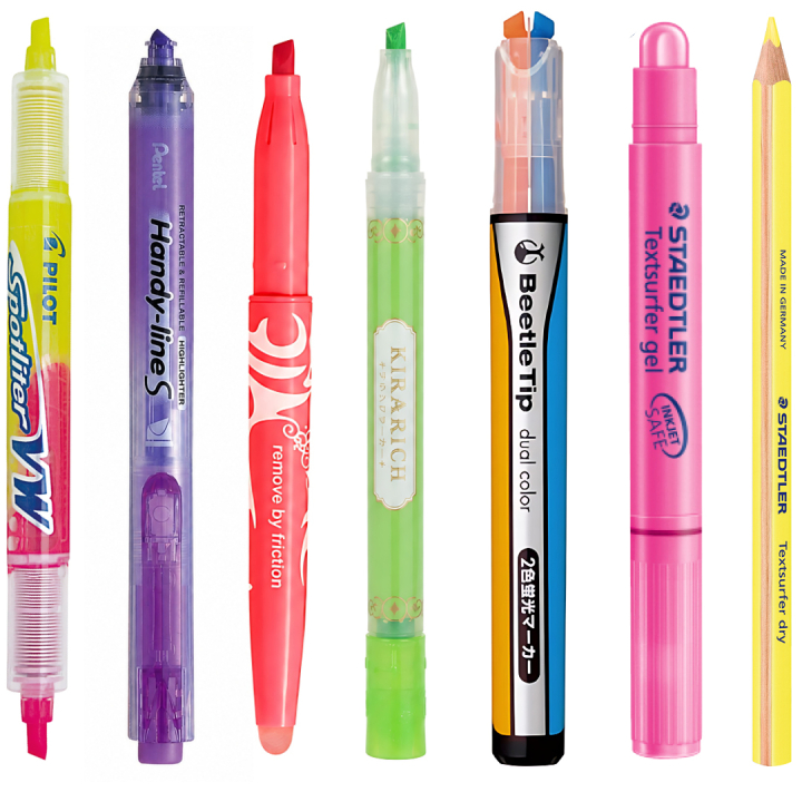 Sample kit Unique Highlighters in the group Pens / Office / Highlighters at Pen Store (sample01_set)