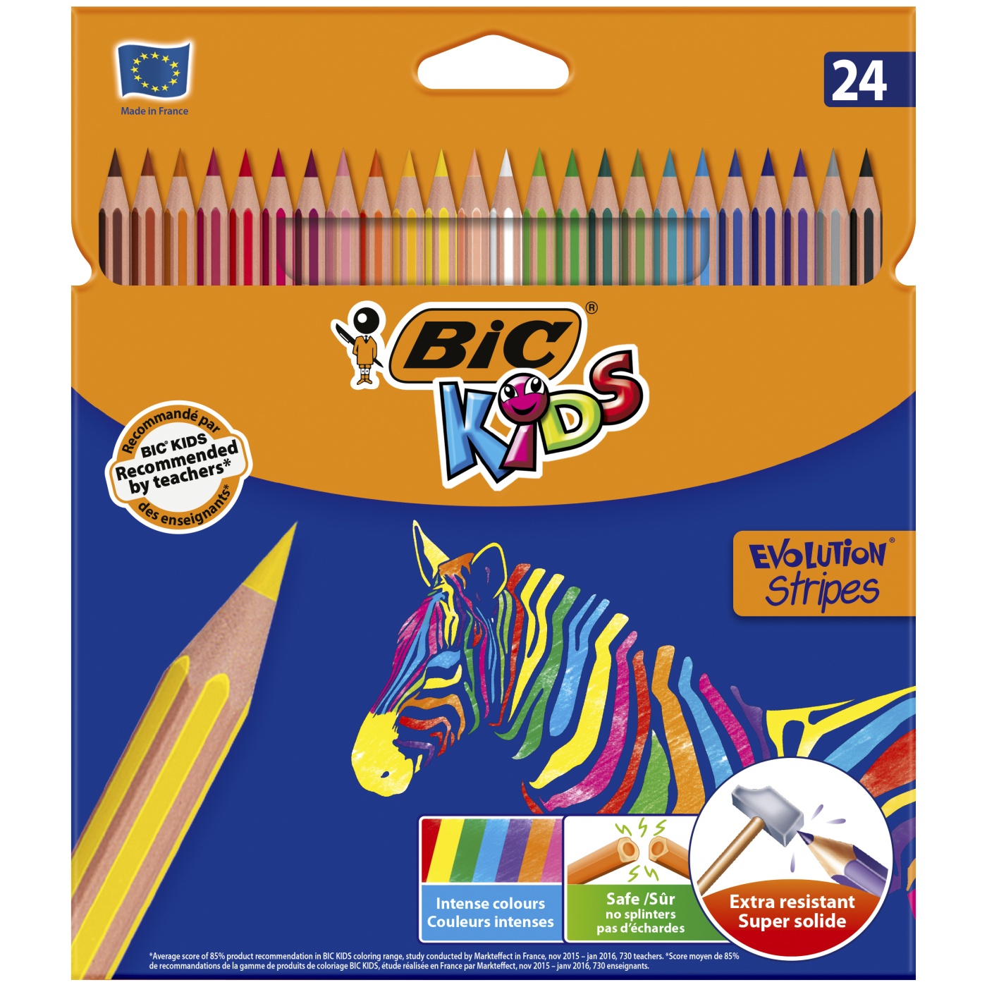 Bic Conté Crayons de couleur Tin of 24