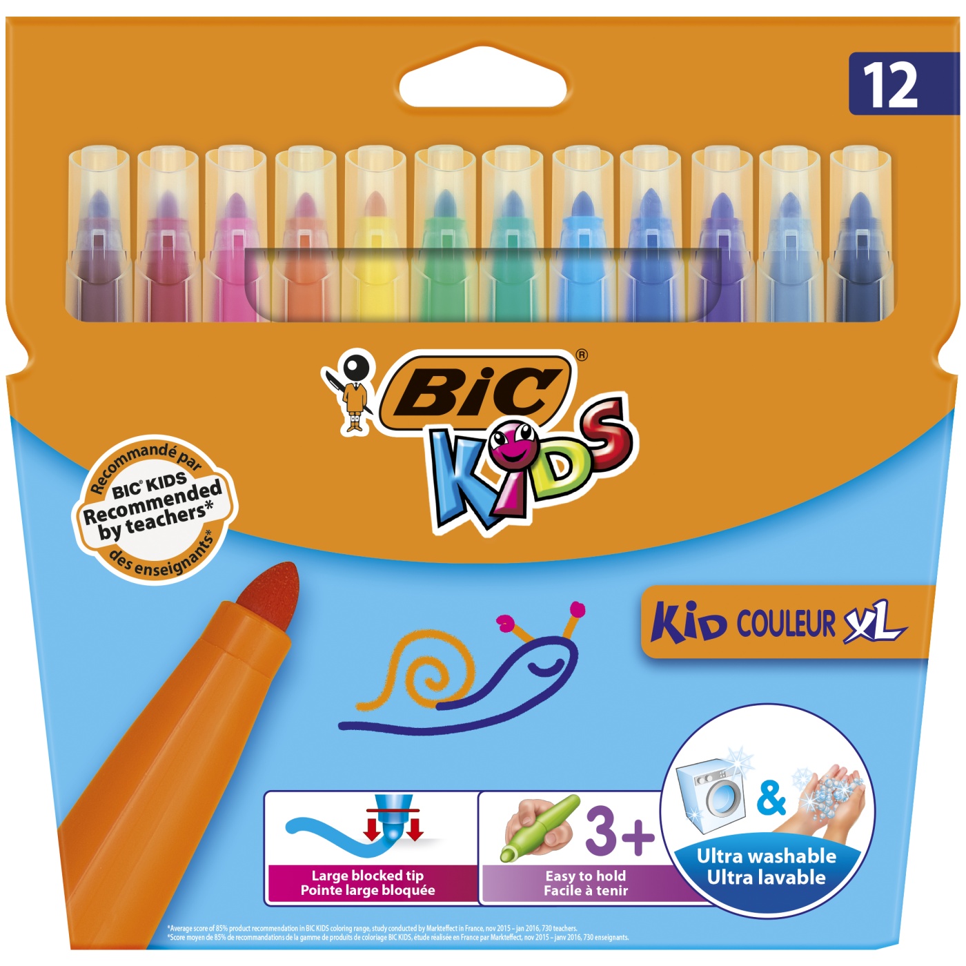 BIC Kids Fiber-tip pens XL 12-set