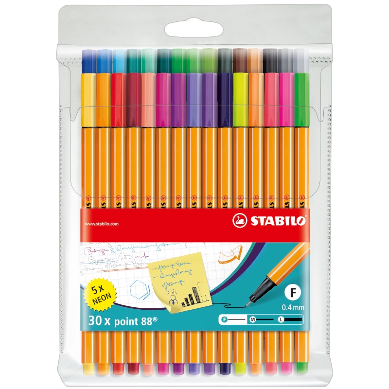 Stabilo Point 88 Fineliner 30-pack | Pen Store