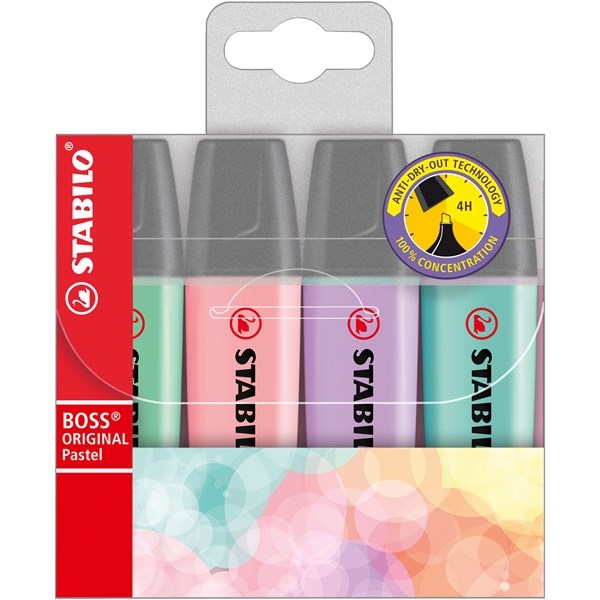 Boss Pastel 4-pack in the group Pens / Office / Highlighters at Pen Store (100296)