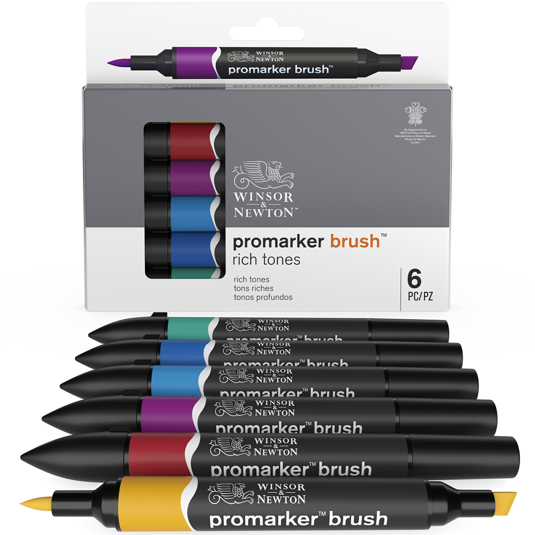 BrushMarker 6-set Rich Tones in the group Pens / Artist Pens / Brush Pens at Pen Store (100554)