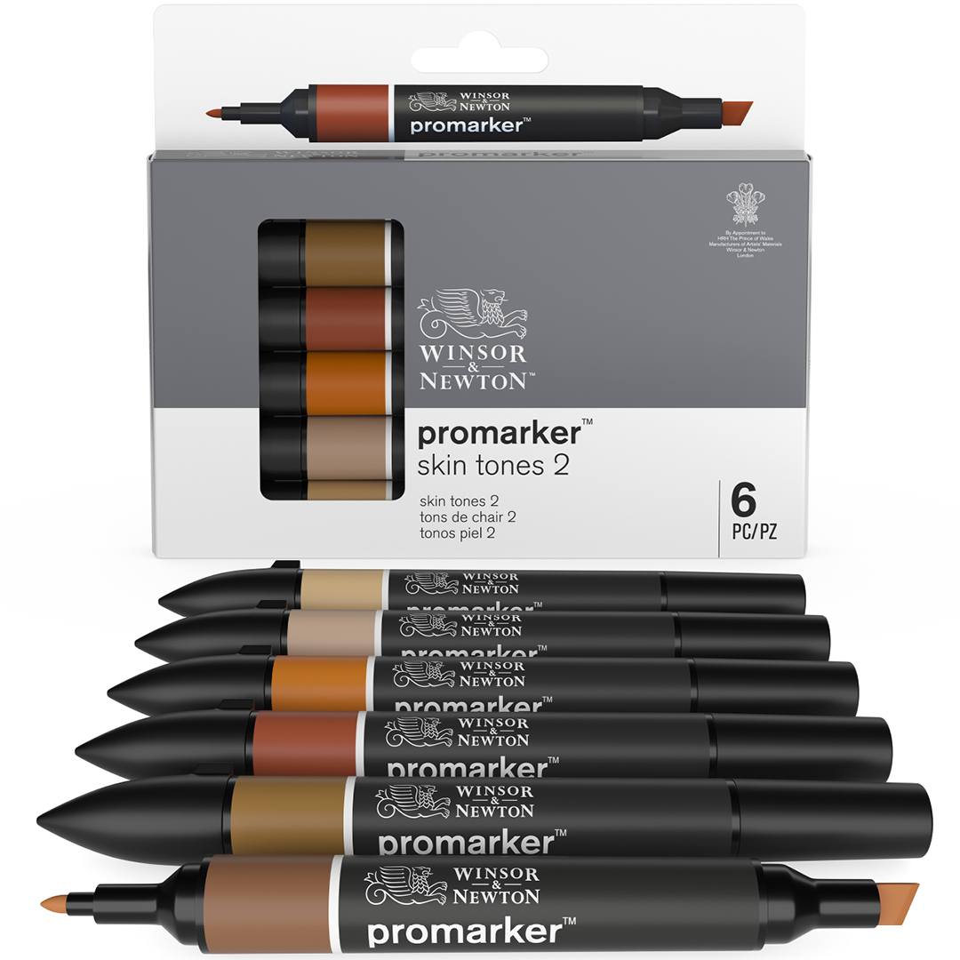 ProMarker 6-set Skin Tones 2 in the group Pens / Artist Pens / Illustration Markers at Pen Store (100564)