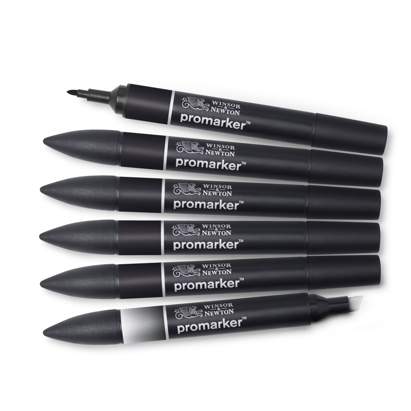 ProMarker 6-set Black & Blender in the group Pens / Artist Pens / Illustration Markers at Pen Store (100567)