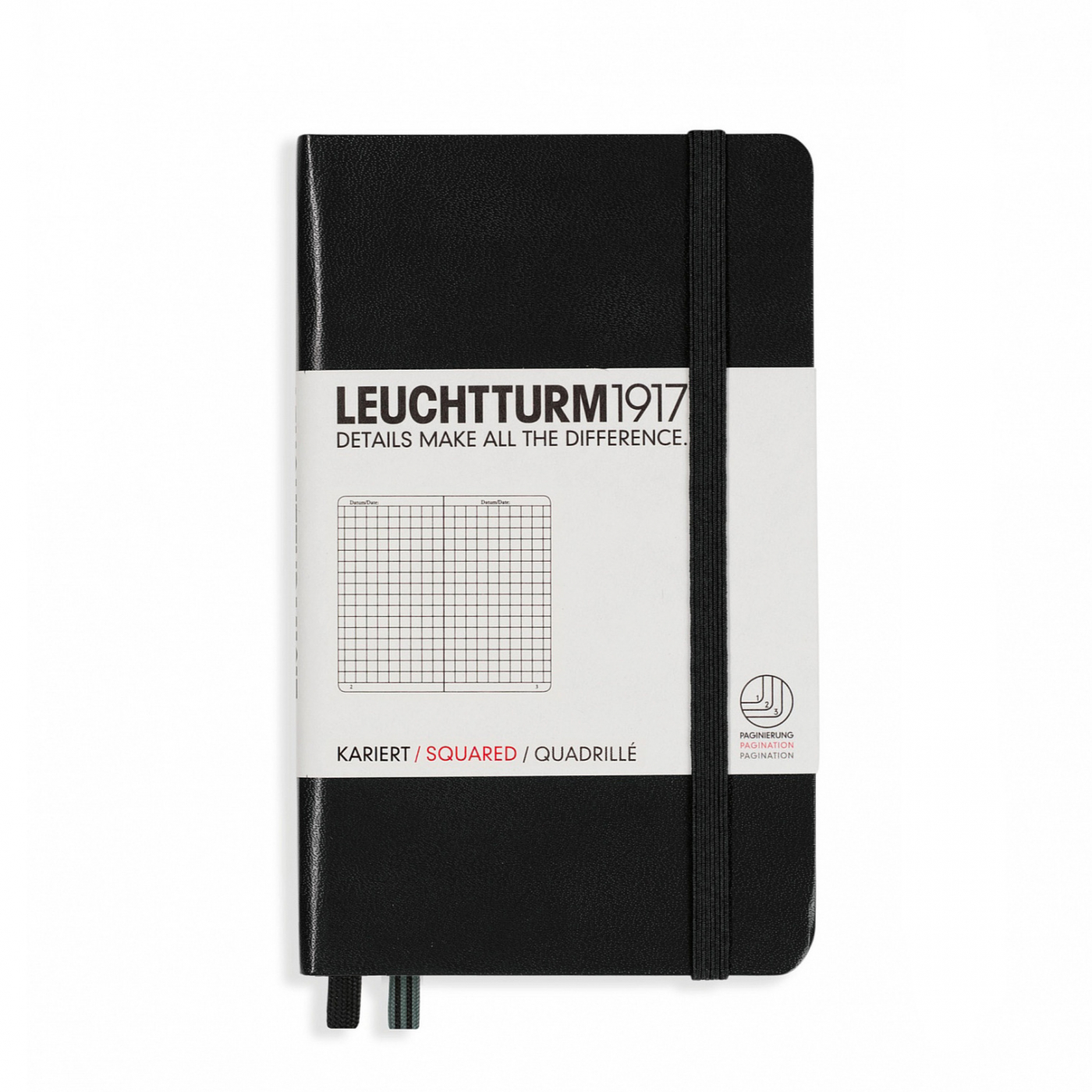 Notebook A6 Pocket Squared Black in the group Paper & Pads / Note & Memo / Notebooks & Journals at Voorcrea (100721)