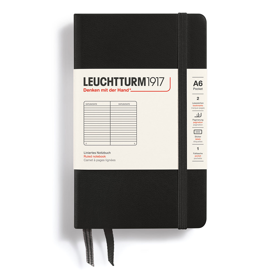 Leuchtturm Notebook A6 Pocket Squared Black | Pen Store