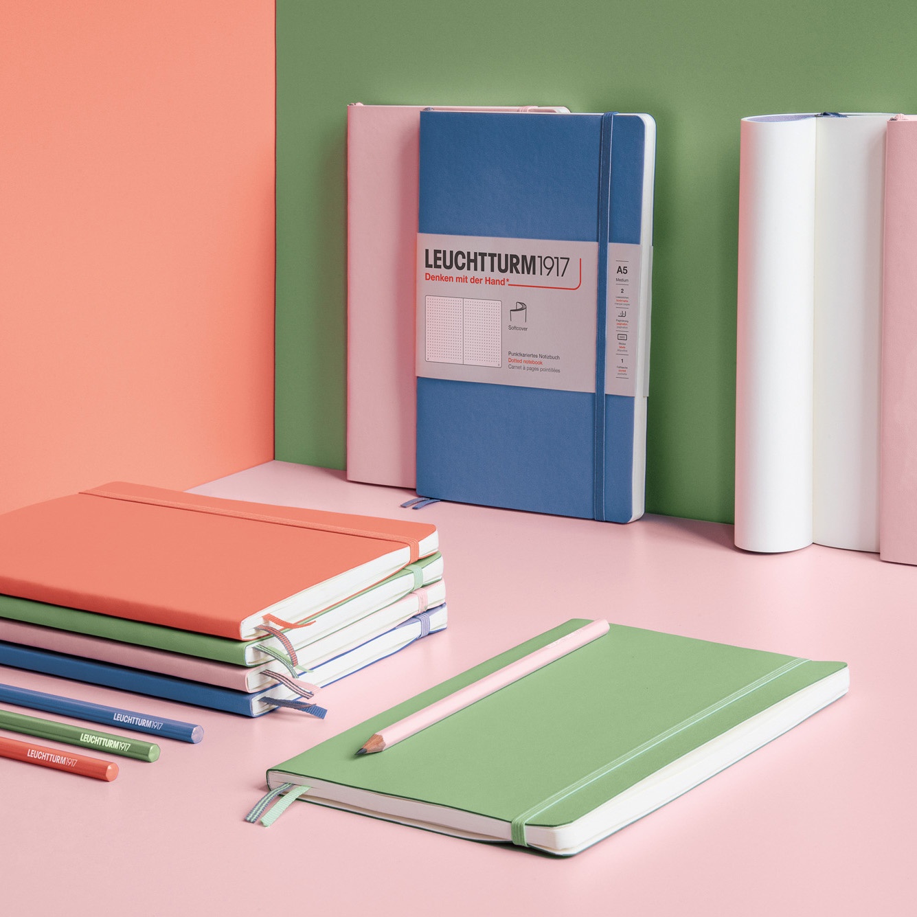 Notebook A5 Softcover Sage in the group Paper & Pads / Note & Memo / Notebooks & Journals at Pen Store (100812_r)