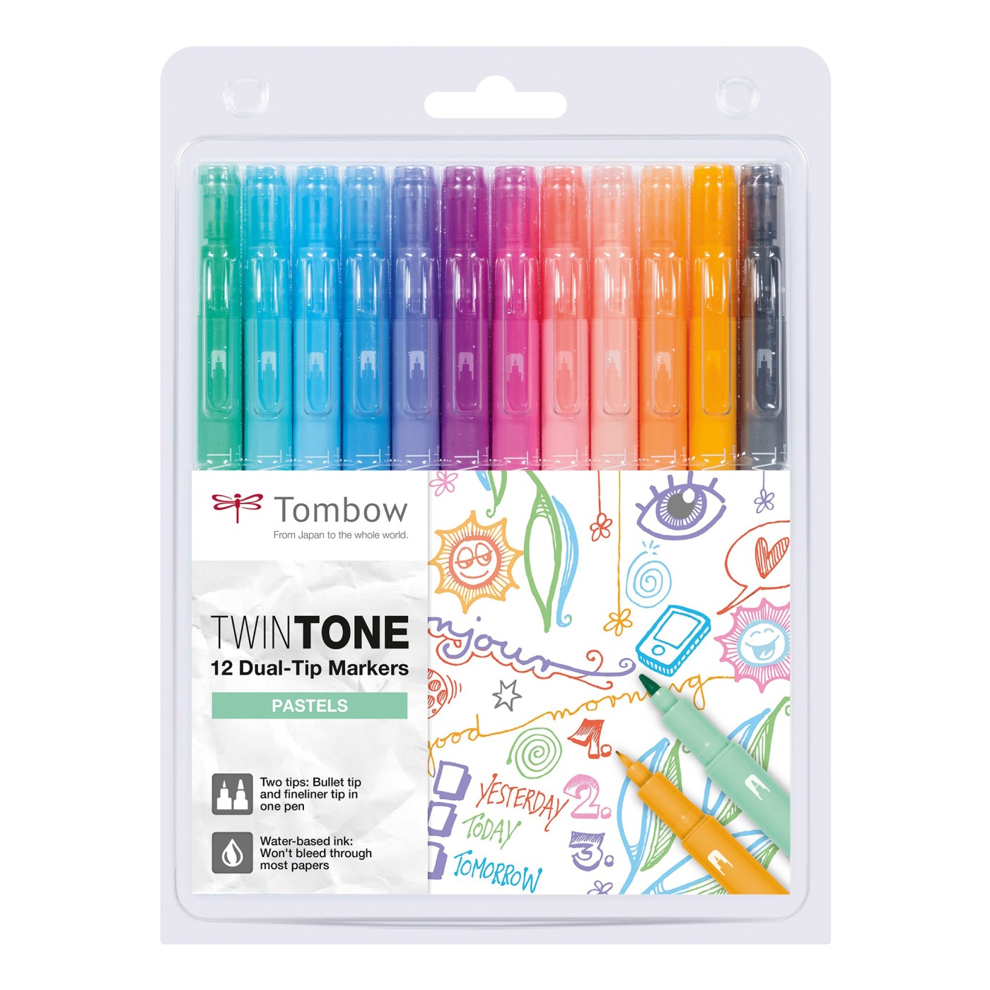 TwinTone Marker Pastel 12-pack in the group Pens / Artist Pens / Felt Tip Pens at Pen Store (101104)