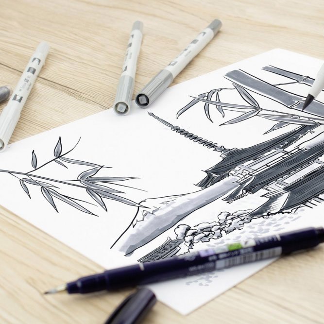 Posters spijsvertering programma Tombow ABT PRO Dual Brush Pen 12-set Manga | Pen Store
