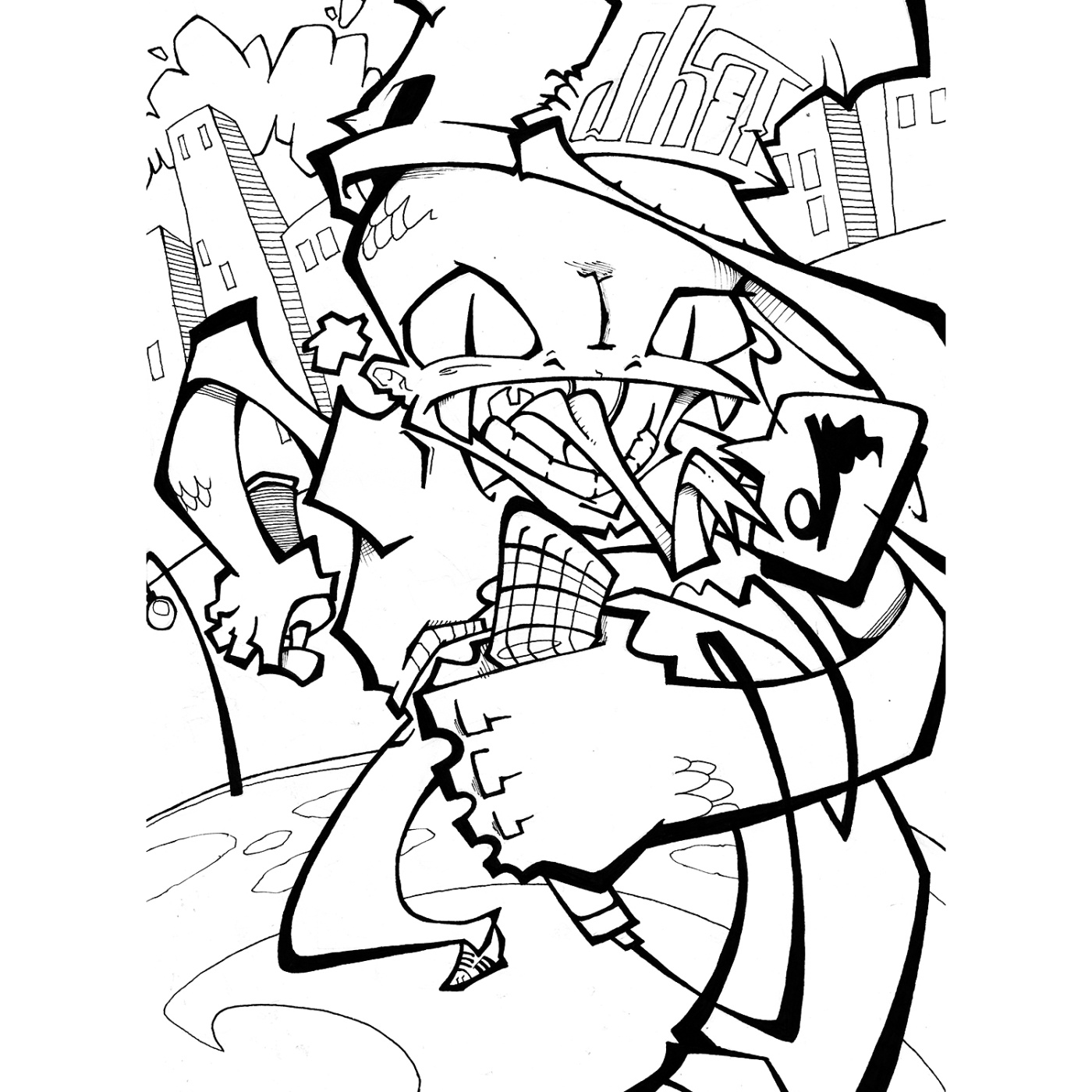 Graffiti Coloring Book 2: Characters in the group Kids / Books for Kids / Activity & Coloring Books at Pen Store (101371)