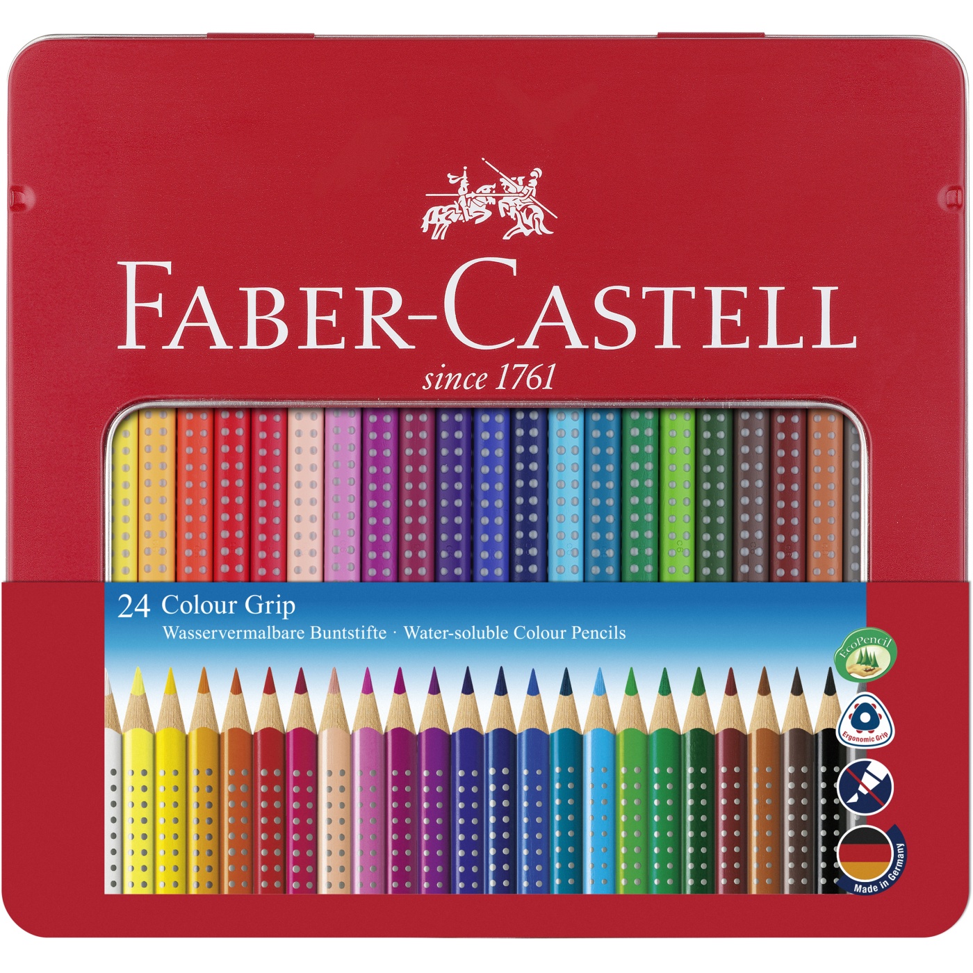 Faber-Castell Colour Grip - Tin of 24 | Pen Store