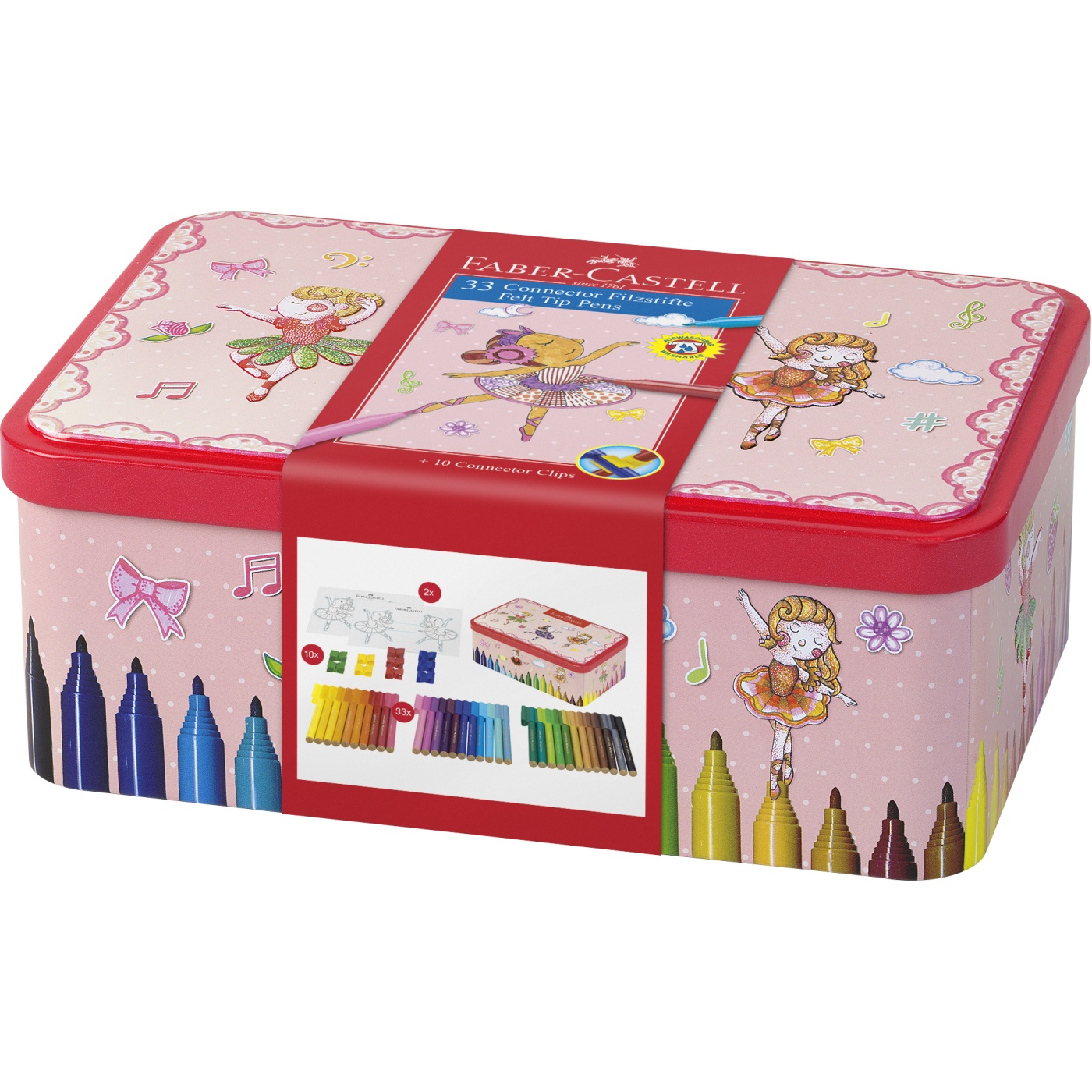 Connector Felt-tip pens Ballerina - Set of 33 in the group Kids / Kids' Pens / 3 Years+ at Pen Store (101404)